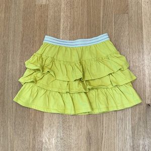 Mini Boden Girls Jersey Ruffle Skort 7 yellow